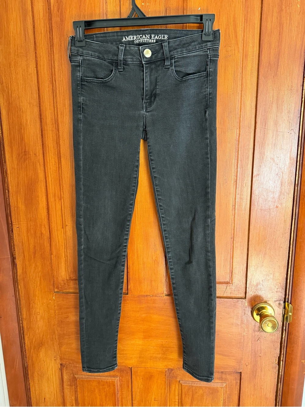 American Eagle Outfitters Black Jegging Jeans - Size: 2 long